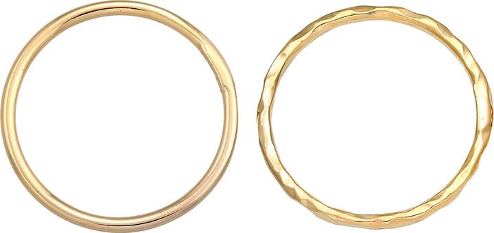 Actual product image Elli Ring Stacking Band Ring Set of 2 925 Silver (52, 925 Silver)