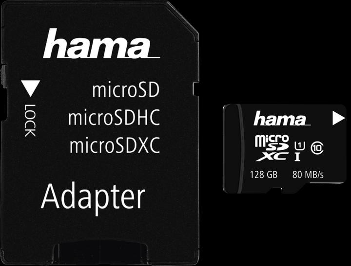 Produktbild Hama microSDXC und Adapter/Foto (128 GB, microSDXC, U1, UHS-I)