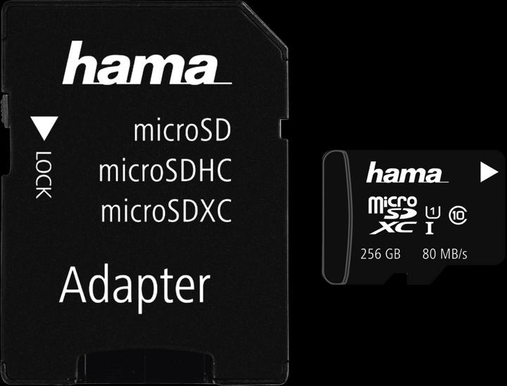 Hama microSDXC+adapter/photo (256 GB, microSDXC, U1, UHS-I)