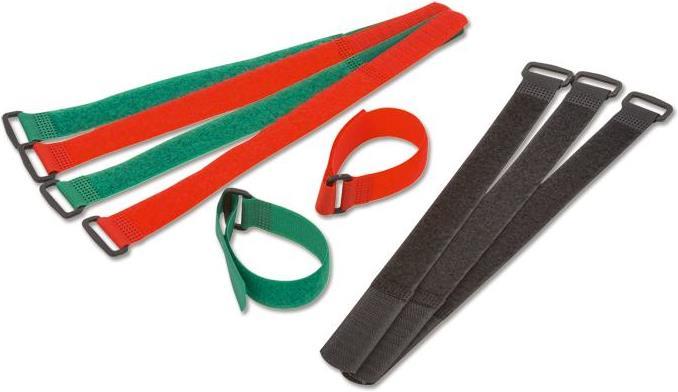 Actual product image Hama Velcro cable ties with buckle, 9 pieces (Plastic cable ties, 250 mm, 9 pcs.)