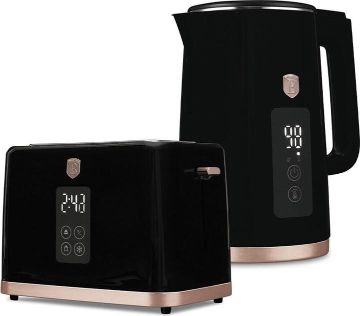 Produktbild BerlingerHaus Haus Wasserkocher & Toaster mit Digitalanzeige Black Rose Collection (1.70 l)