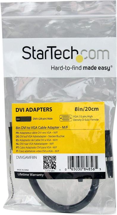 Produktbild StarTech DVI zu (VGA, 20.30 cm)