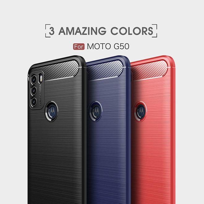 Image du produit MU Style Série Softcase TPU en fibre de carbone (Motorola Moto G50)