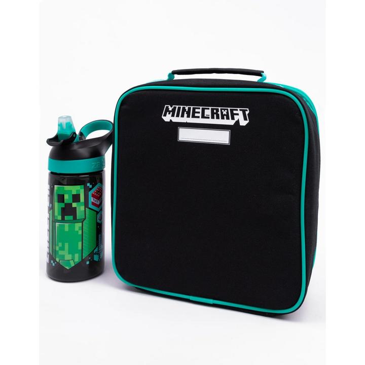 Actual product image Minecraft Creeper Lunch Bag and Bottle