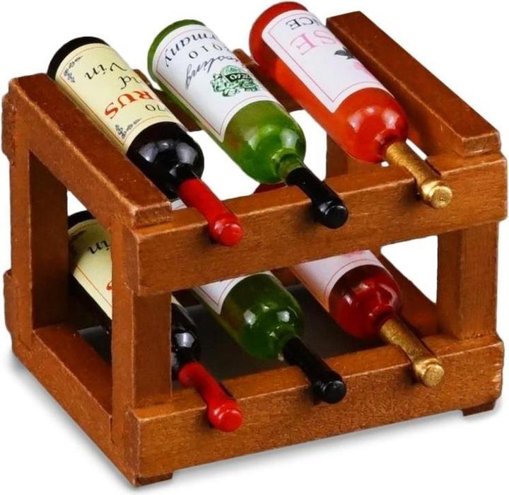 Immagine prodotto Reutter 001.852/5 - Portabottiglie con 6 bottiglie, in miniatura