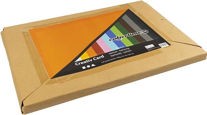 Image du produit Creativ Company Carton de bricolage A2 multicolore, 180 g/m², 120 feuilles (180 g/m², 120 x)