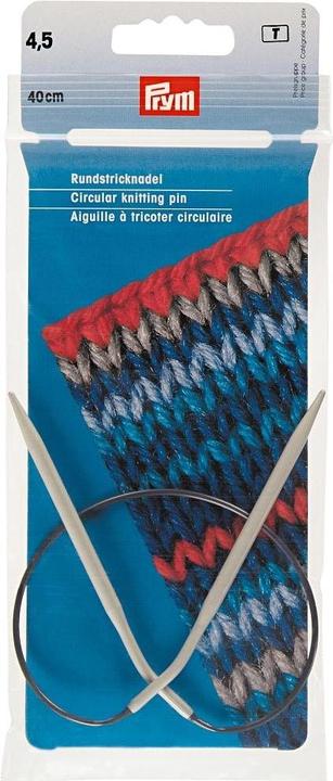 Actual product image Prym Circular knitting needle Ø 4.5 mm x 40 cm, aluminium, grey