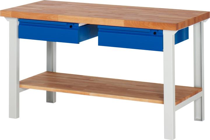 Produktbild RAU Werkbank BASIC 7 1500x700x840mm 2x150mm Schubladen (58 cm, 70 cm)