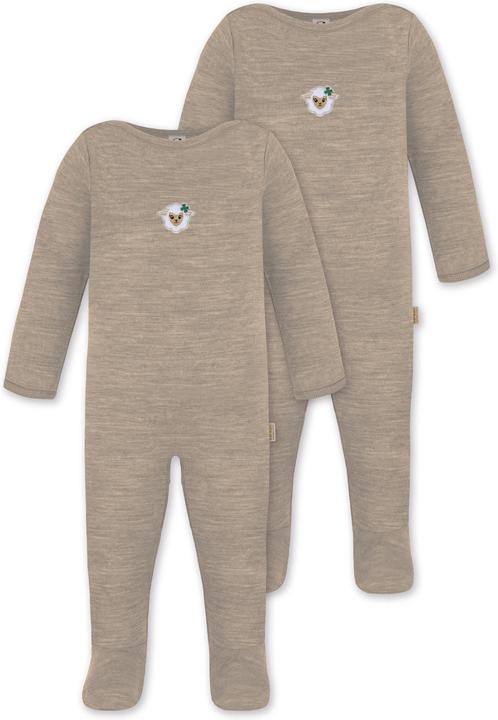 Normani 2er Pack Baby Merino Strampler „Levin" - 9411