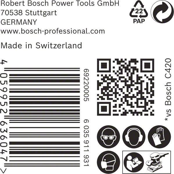 Produktbild Bosch Professional Zubehör EXPERT C470 Schleifpapier, 115 x 107 mm, G 40, 50 Stück (G40)