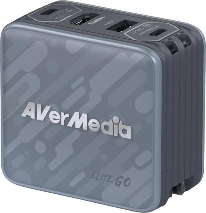 Actual product image AVerMedia Charging dock, EliteGO (GC313Pro) Black, 100W GaN, HD (Mac)