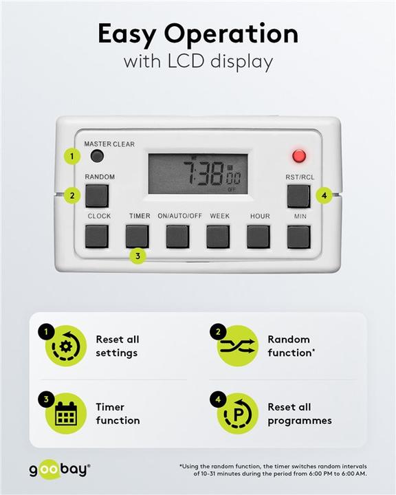 Actual product image Goobay Digital timer