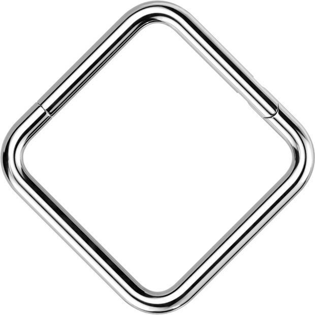 Produktbild Star Piercing Micro Segmentring klappbar silber Quadrat (ohne Messing, Titan G23)