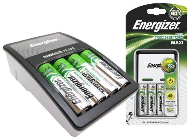 Immagine prodotto Energizer Ricarica Maxi (4 pz., AA, 2000 mAh, Batteria + Caricabatterie)