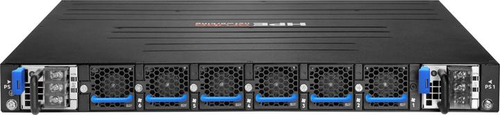 Actual product image HPE E Aruba 8325P Switch Bundle, 32 QSFP28 Ports, Back-to-Front, 6x Fan, 2x DC Power Supply (32 Ports)