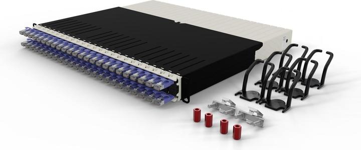 Actual product image PATCHBOX one / 8RU / Cat 6A, STP, 0.8 m, violet (STP, CAT6a, 0.80 m)