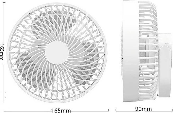 Cover-Discount Mini Portable Table Fan Black (50 dB)