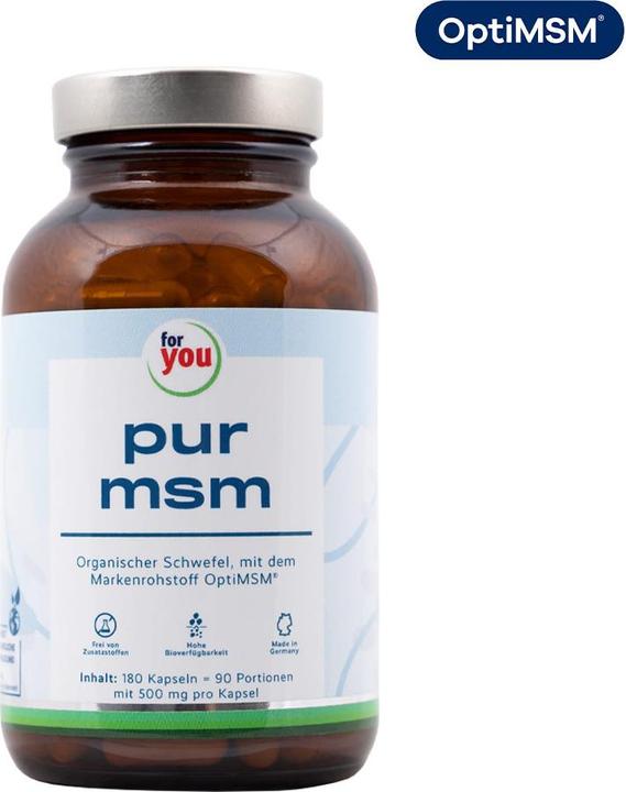 For You pur msm (180 Stück, Kapseln, 107 g)