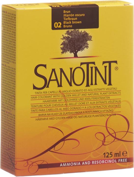 Actual product image Sanotint Hair color 02 deep brown (Deep brown)