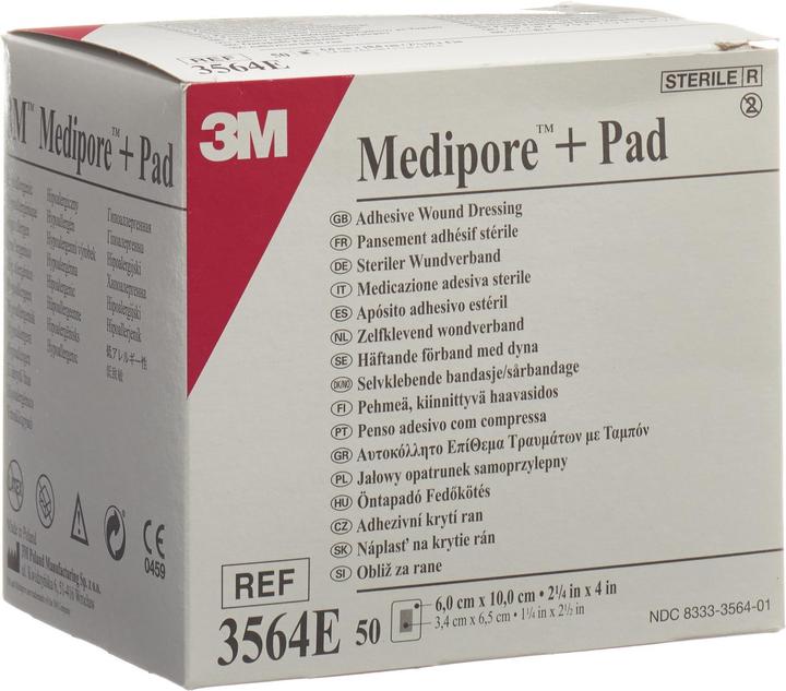 Actual product image 3M 6x10cm wound pad 3.4x6.5cm Iceland (50 x)