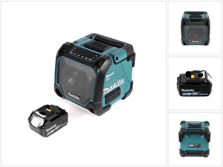 Actual product image Makita DMR 202 G1 Construction site loudspeaker 18V - for battery and mains operation, with Bluetooth (Bluetooth)