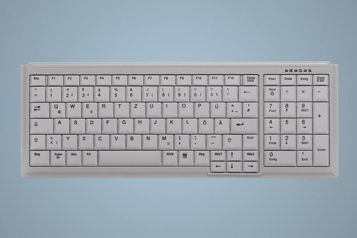 Immagine prodotto Active Key Tastiera Industry 4.0 compatta in stile notebook con NumPad USB Grigio chiaro (DE, Cablato)