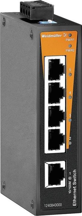 Produktbild Weidmüller Network Switch Unmanaged, Fast Ethernet (5 Ports)