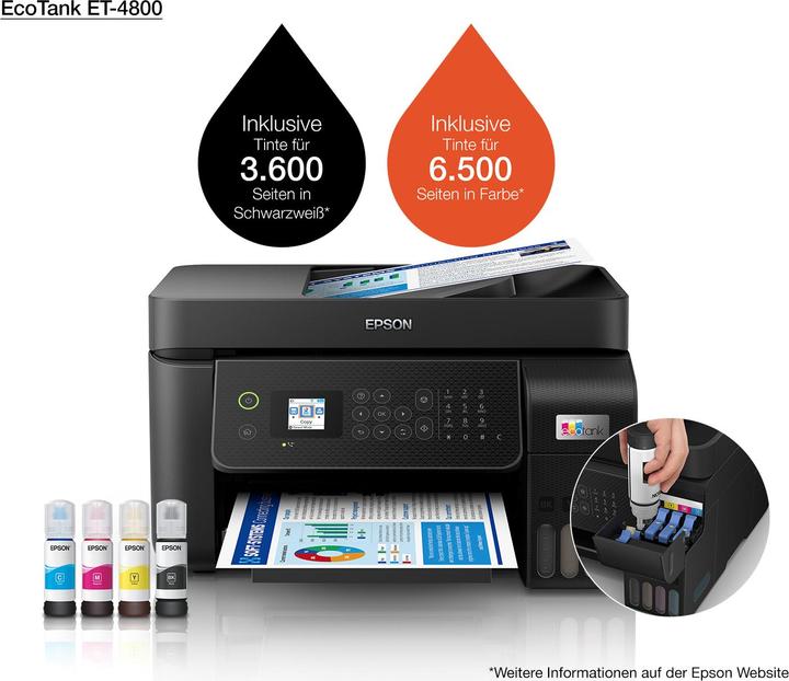 Immagine prodotto Epson EcoTank ET-4800 (Eco-Tank, Colore)