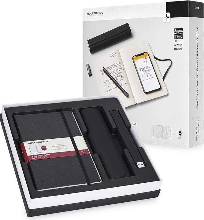 Image du produit Moleskine Ensemble d'écriture connecté Ellipse + étui (A5, À rayures, Couverture rigide)