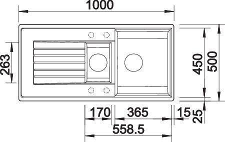Produktbild Blanco ZIA 6 S (Einbauspüle, 60 cm, 50 cm)