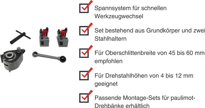 Image du produit Paulimot Schnellwechsel-Stahlhalter-Set, passend für "System Multifix", Grösse Aa