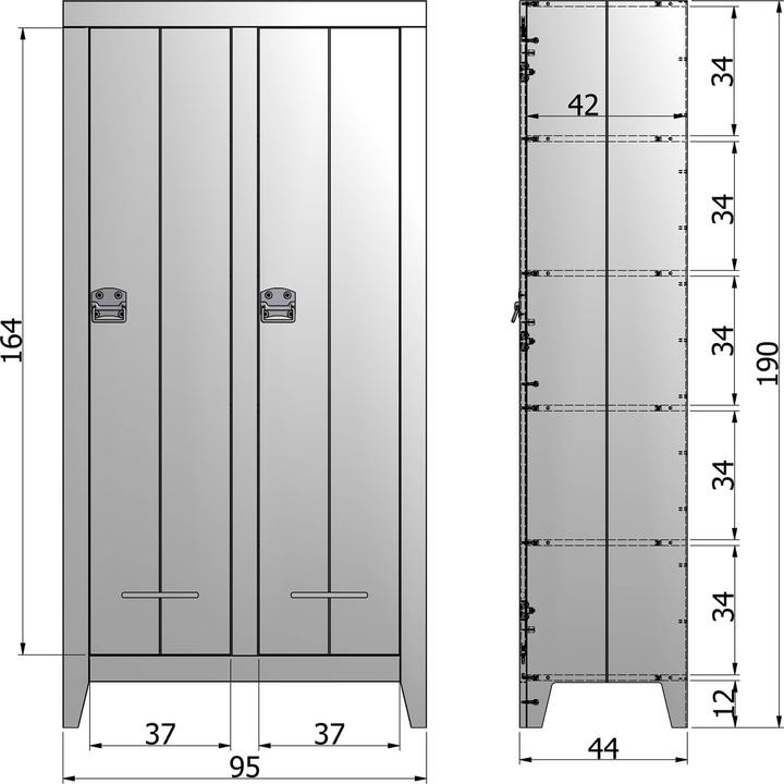 Actual product image Woood Kluis (190 x 95 x 44 cm)