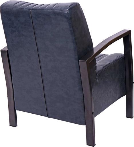Immagine prodotto Swisshandel24 Poltrona, poltrona lounge imbottita reclinabile, design industriale in metallo - grigio vintage