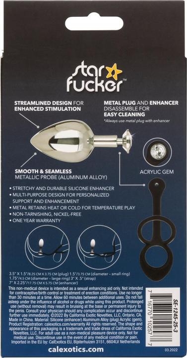 Actual product image CalExotics California Exotics Star Fucker XL Teardrop Plug