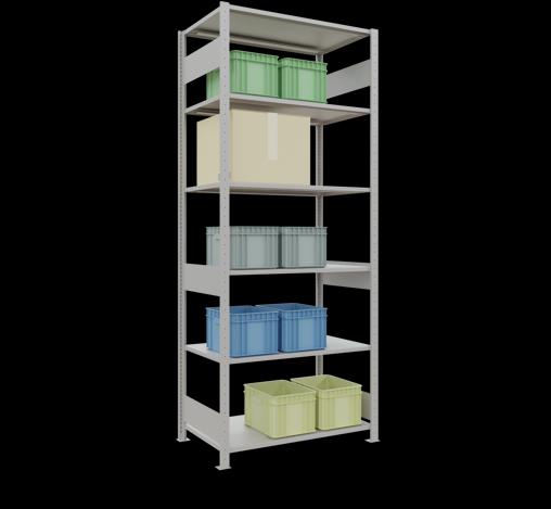 Immagine prodotto Schulte Lagertechnik MULTIplus85 sistema di scaffalature di base senza bulloni con ripiani di lunghezza