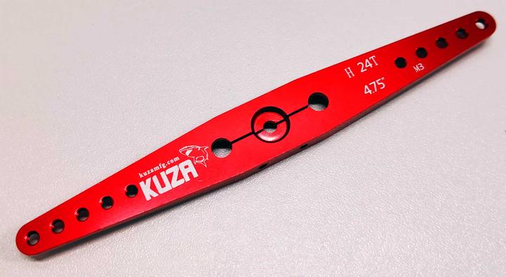 Actual product image Kuza servo arm 2-arm hitec 24t 120/108/96/84 72mm 4.75" m3 heavy duty v2 aluminium