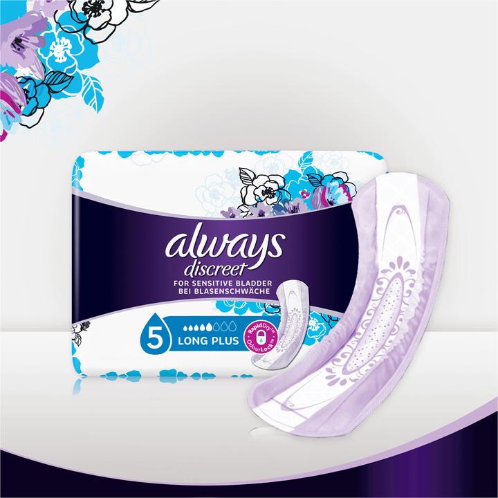 Actual product image Always Discreet Incontinence Pads Plus Long Plus (8 x, Large)