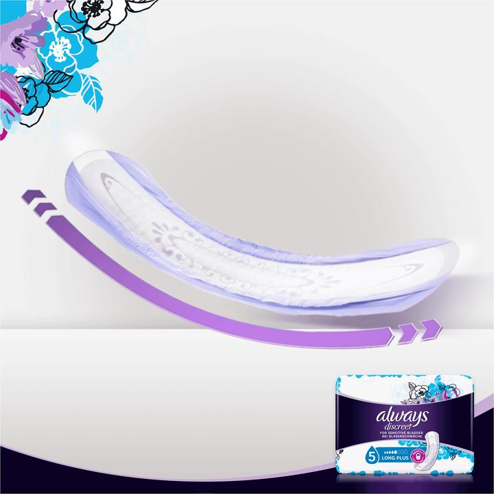 Actual product image Always Discreet Incontinence Pads Plus Long Plus (8 x, Large)