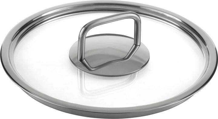 Produktbild KLAMER Topf-Set 4-tlig. mit Glasdeckel, Induktion, unbeschichtetes Edelstahl Profi-Kochtopfset (23.15 cm, Kochtopf, Edelstahl)