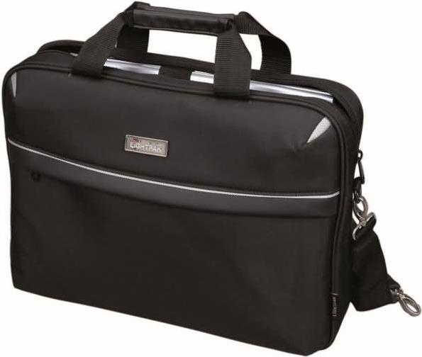 Lightpak Notebooktasche "SIERRA", Polyester, schwarzes gepolstertes Laptopfach, Reißverschlussfach mit Organ