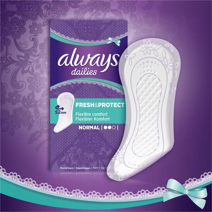 Actual product image Always Dailies Fresh&Protect (56 x, Sanitary pads)