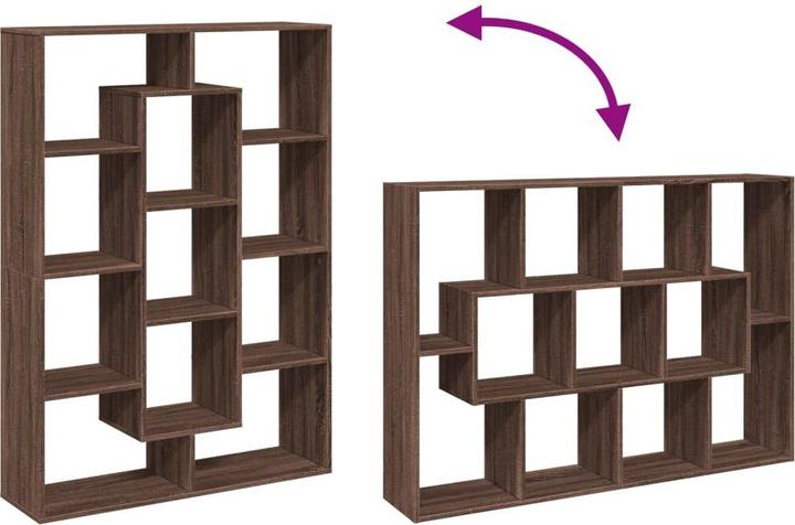 Produktbild VidaXL Bücherregal Raumteiler Wandregal Standregal Regal Braun Eichen-Optik