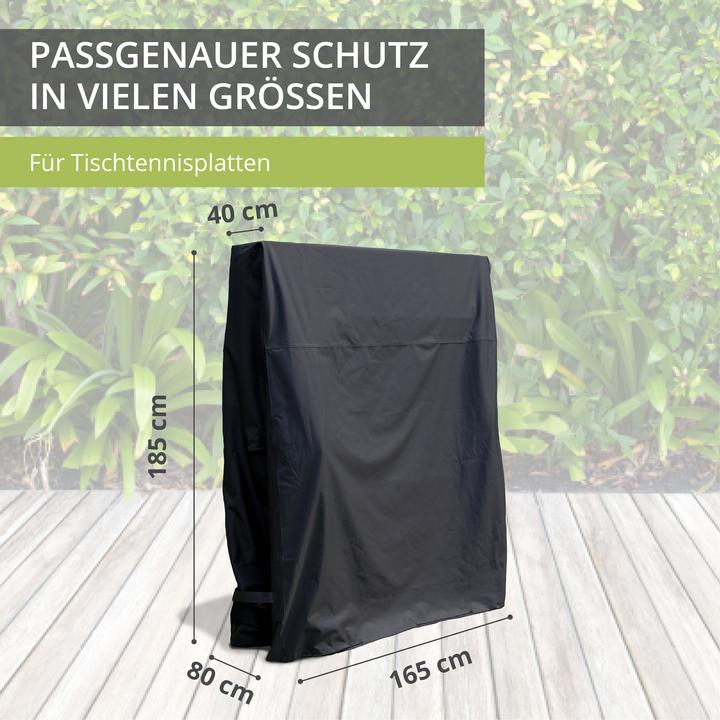 Actual product image Mehr Garten Protective cover for table tennis table 165 x 40/80 x 185 cm | 600D Oxford woven polyester, c