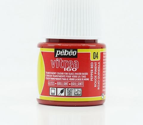 Actual product image Pebeo Vitrea 160 Glossy Pepper Red (Allspice Red, 45 ml)