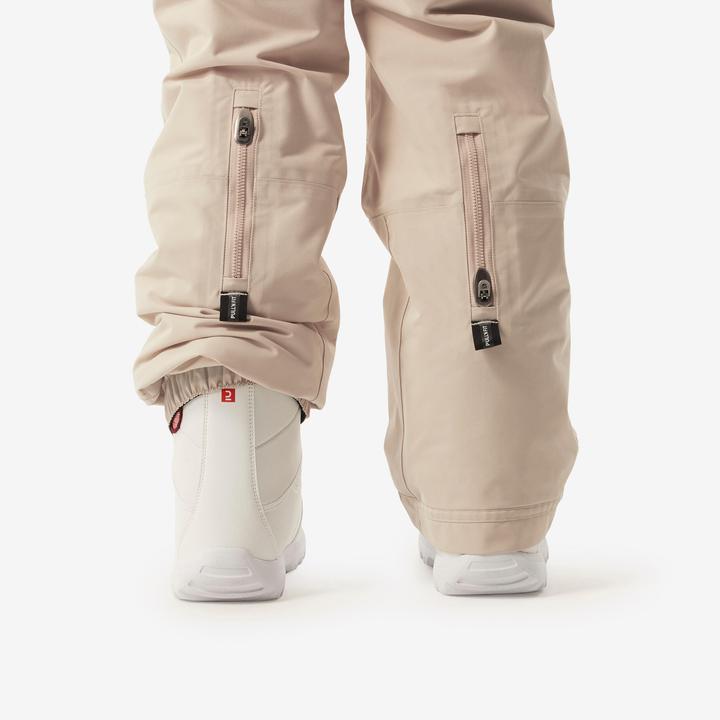 Actual product image Wedze Snowboard trousers dungarees kids piste - 500 white (164)