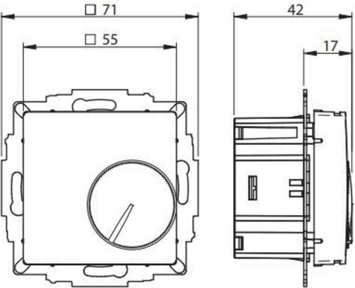 Image du produit Eberle Controls Eberle UTE 1002-Anthrazit-55 Thermostat d'ambiance encastré 5 à 30°C