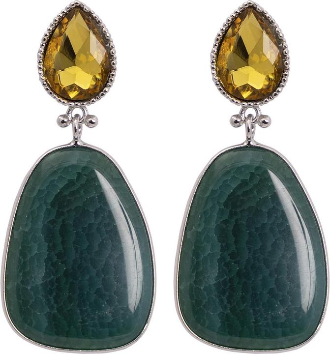 Uzurii Magic Brown Nature Stone Ohrringe (925er Sterlingsilber)