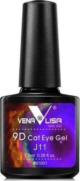 Actual product image Venalisa 9D Cat Eye gel varnish J11 UV/LED (Blue, Bronze, Gel-Effect Nail Polish)