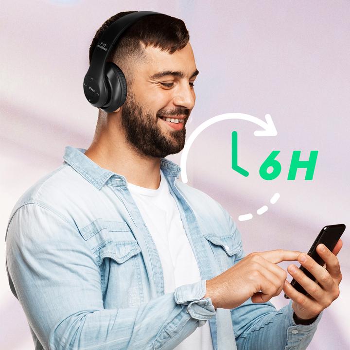Produktbild Avizar P15 Audio Over-ear Kopfhörer Bluetooth (6 h, Kabellos)