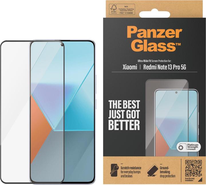 Produktbild PanzerGlass Ultra-Wide Fit (1 Stück, Xiaomi Redmi Note 13 Pro 5G)